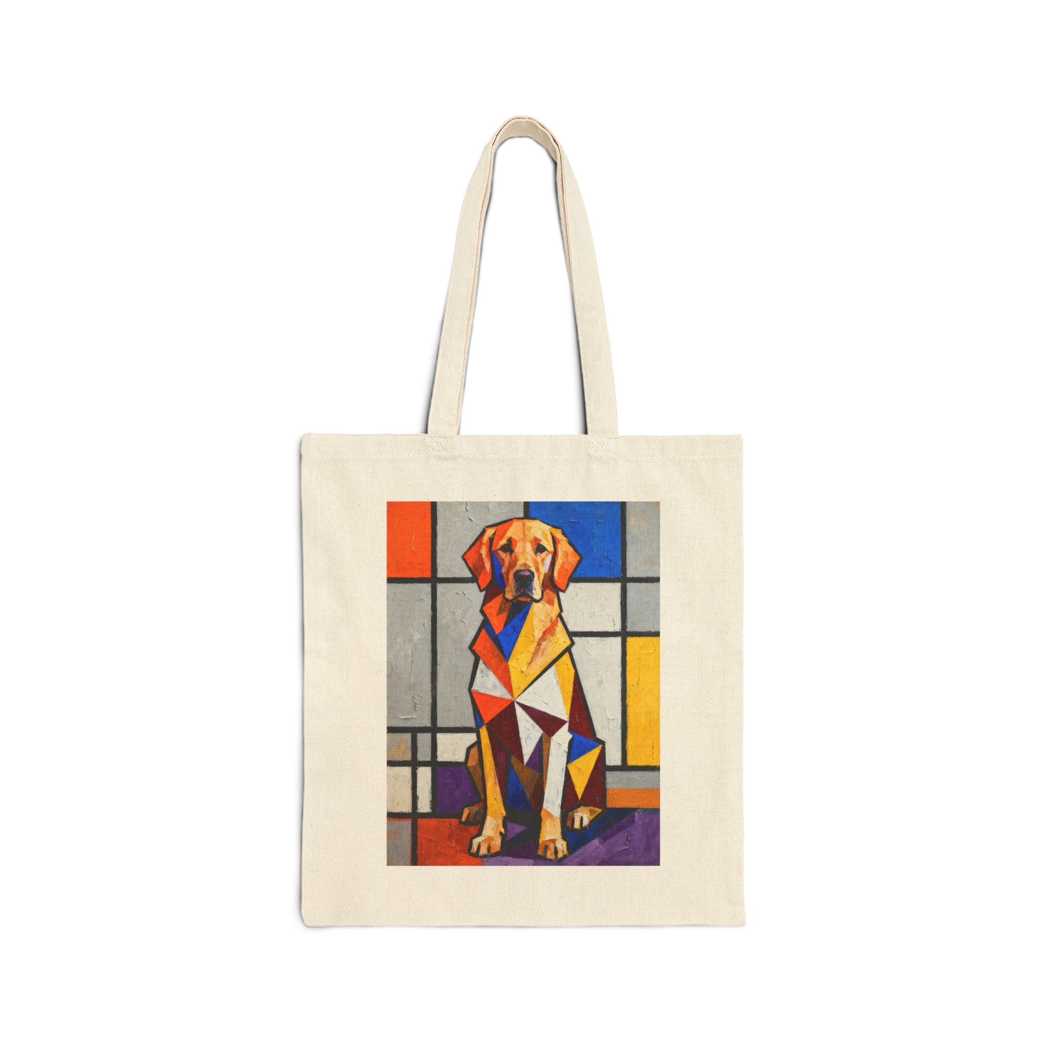 Golden Retriever Tote Bag | Living Work of Art Collection | Cubist Style