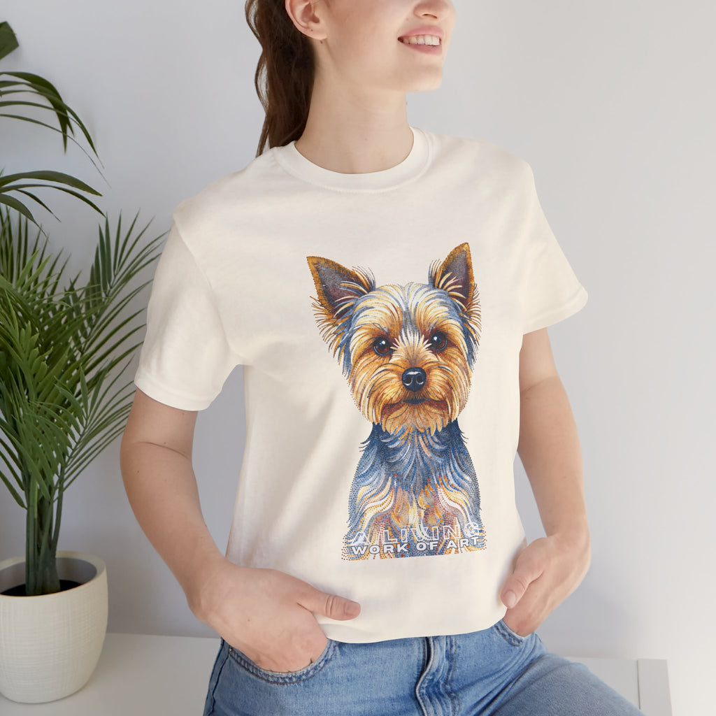 Yorkshire Terrier T Shirt | Living Work of Art Collection | Pointillism Style