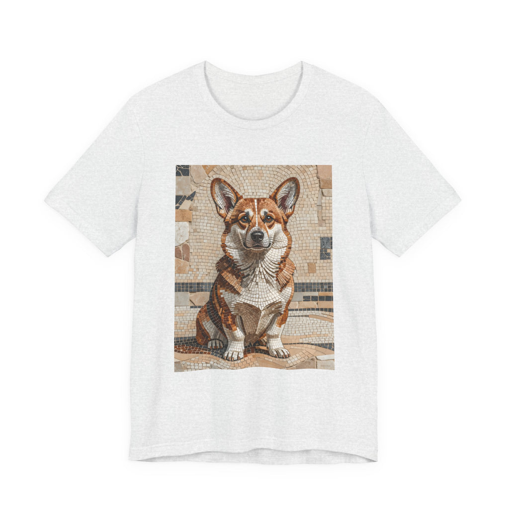 Corgi T Shirt | Living Work of Art Collection | Mosaic Style