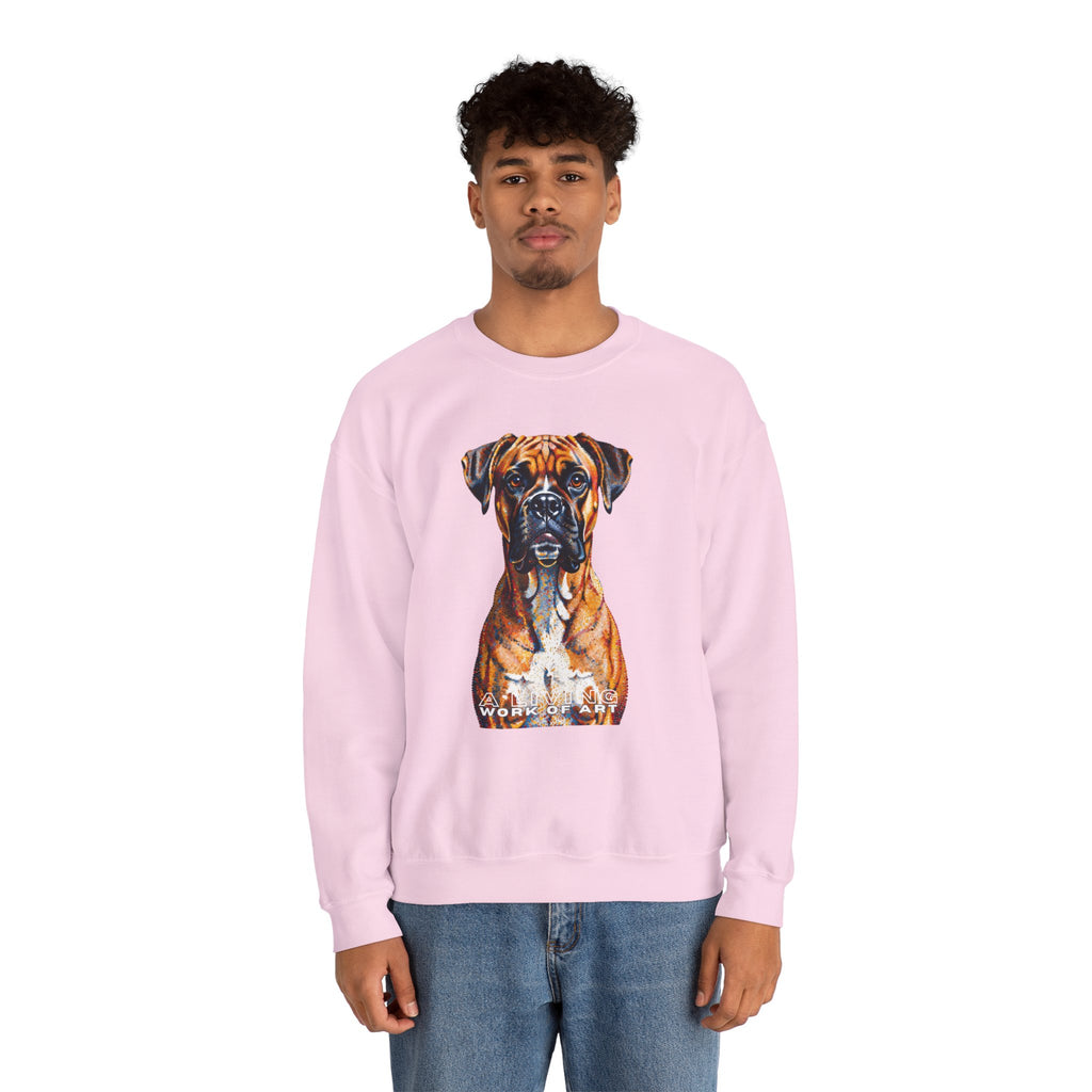 Boxer Sweatshirt | Living Work of Art Collection | Pointillism Style