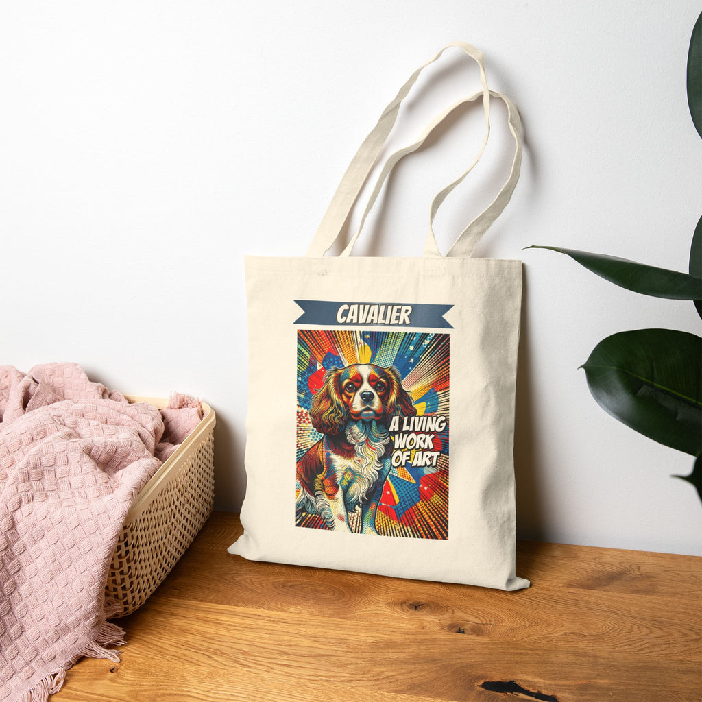 Cavalier King Charles Spaniel Tote Bag | Living Work of Art Collection | Pop Art