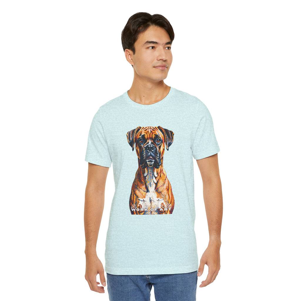 Boxer T Shirt | Living Work of Art Collection | Pointillism Style