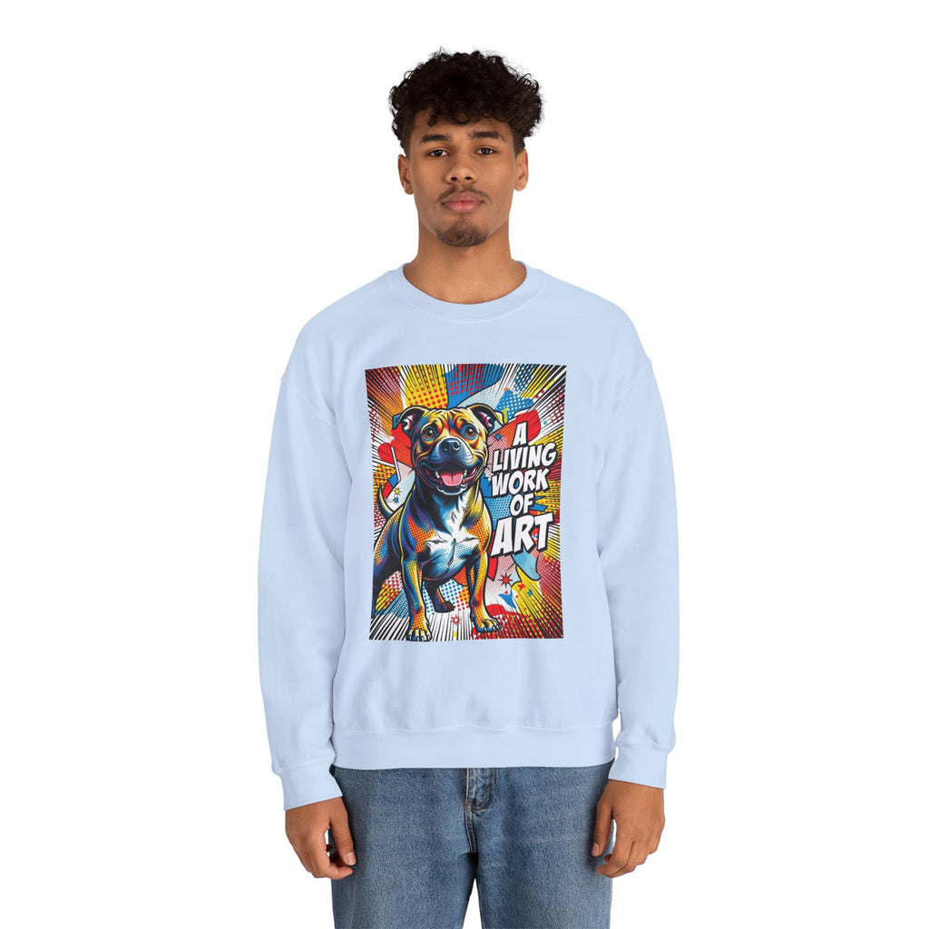 Staffordshire Bull Terrier Sweatshirt | Living Work of Art Collection | Pop Art