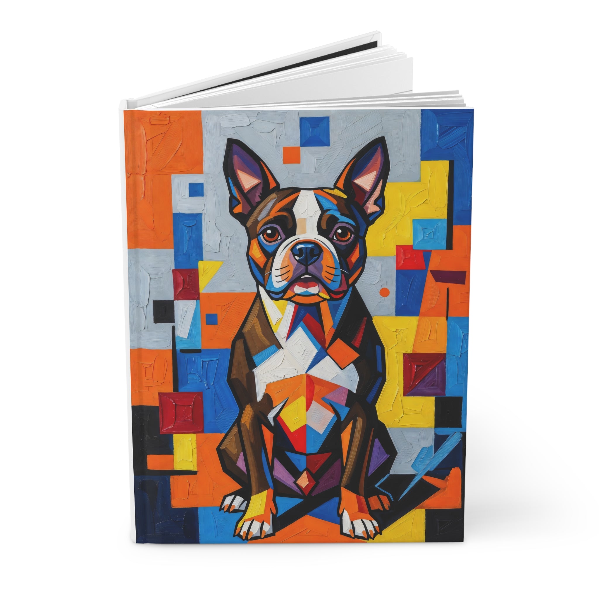 Boston Terrier Notebook | Living Work of Art Collection | Cubist Style