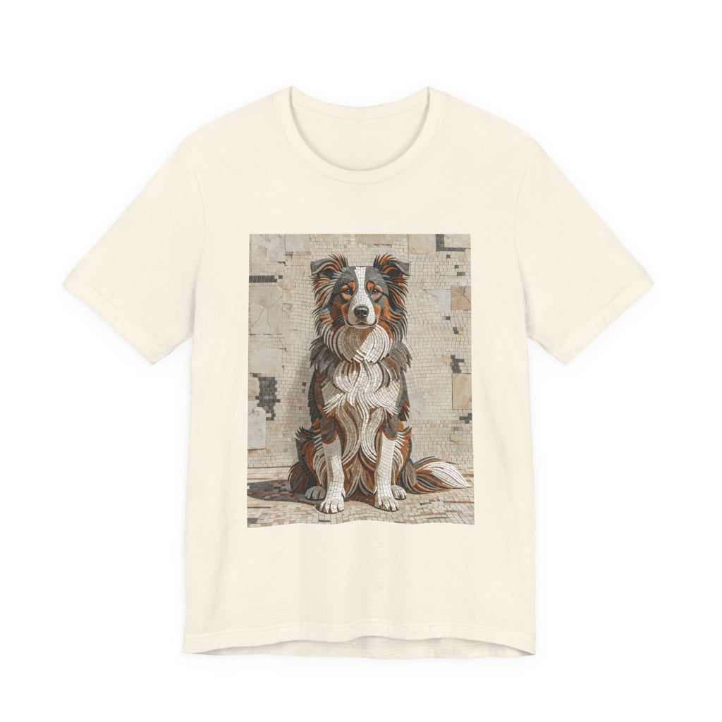 Border Collie T Shirt | Living Work of Art Collection | Mosaic Style