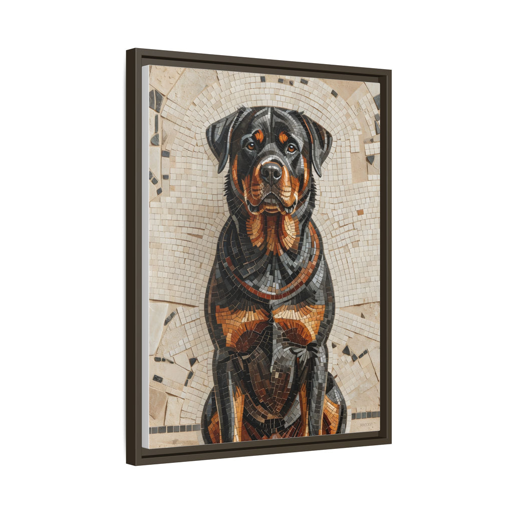 Rottweiler Canvas Wall Art | Living Work of Art Collection | Mosaic Style Print