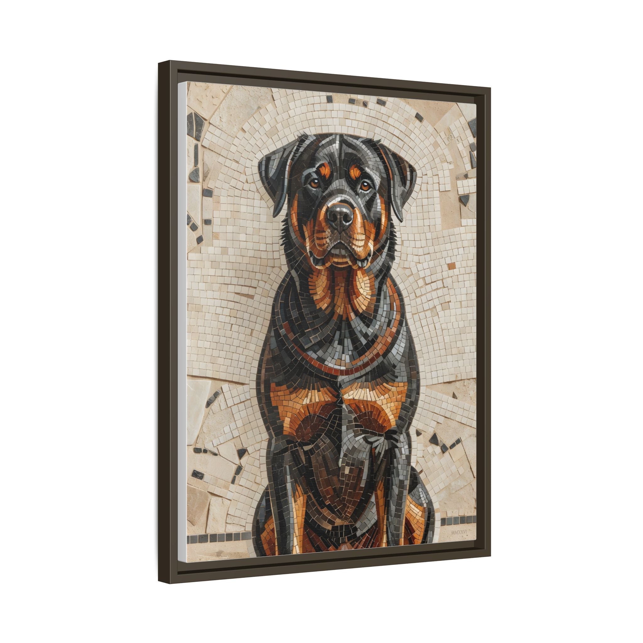 Rottweiler Canvas Wall Art | Living Work of Art Collection | Mosaic Style Print