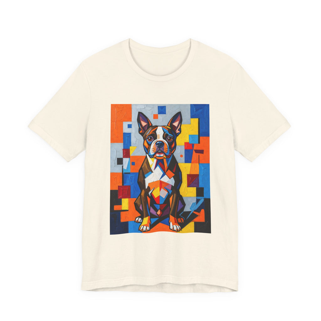 Boston Terrier T Shirt | Living Work of Art Collection | Cubist Style