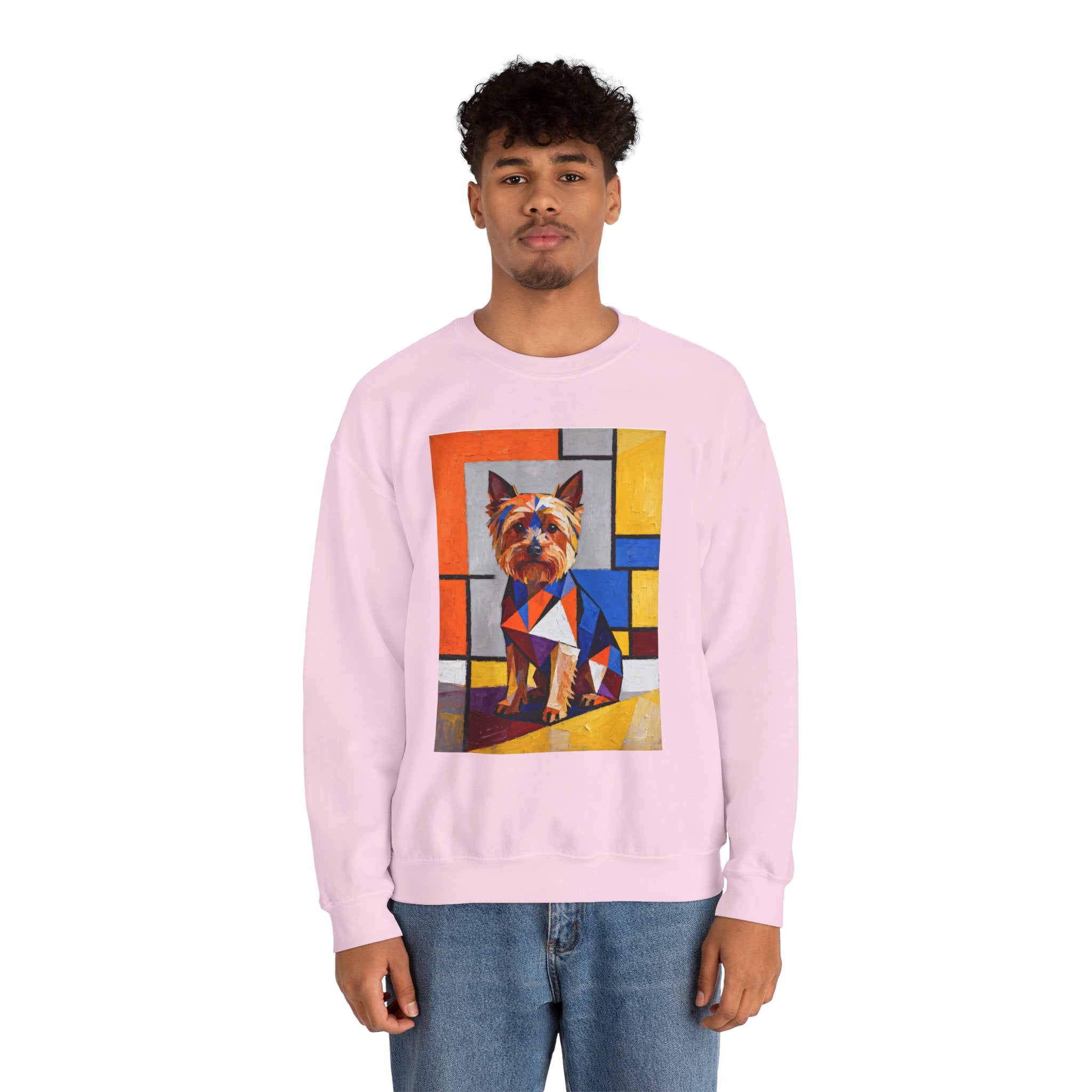 Yorkshire Terrier Sweatshirt | Living Work of Art Collection | Cubist Style