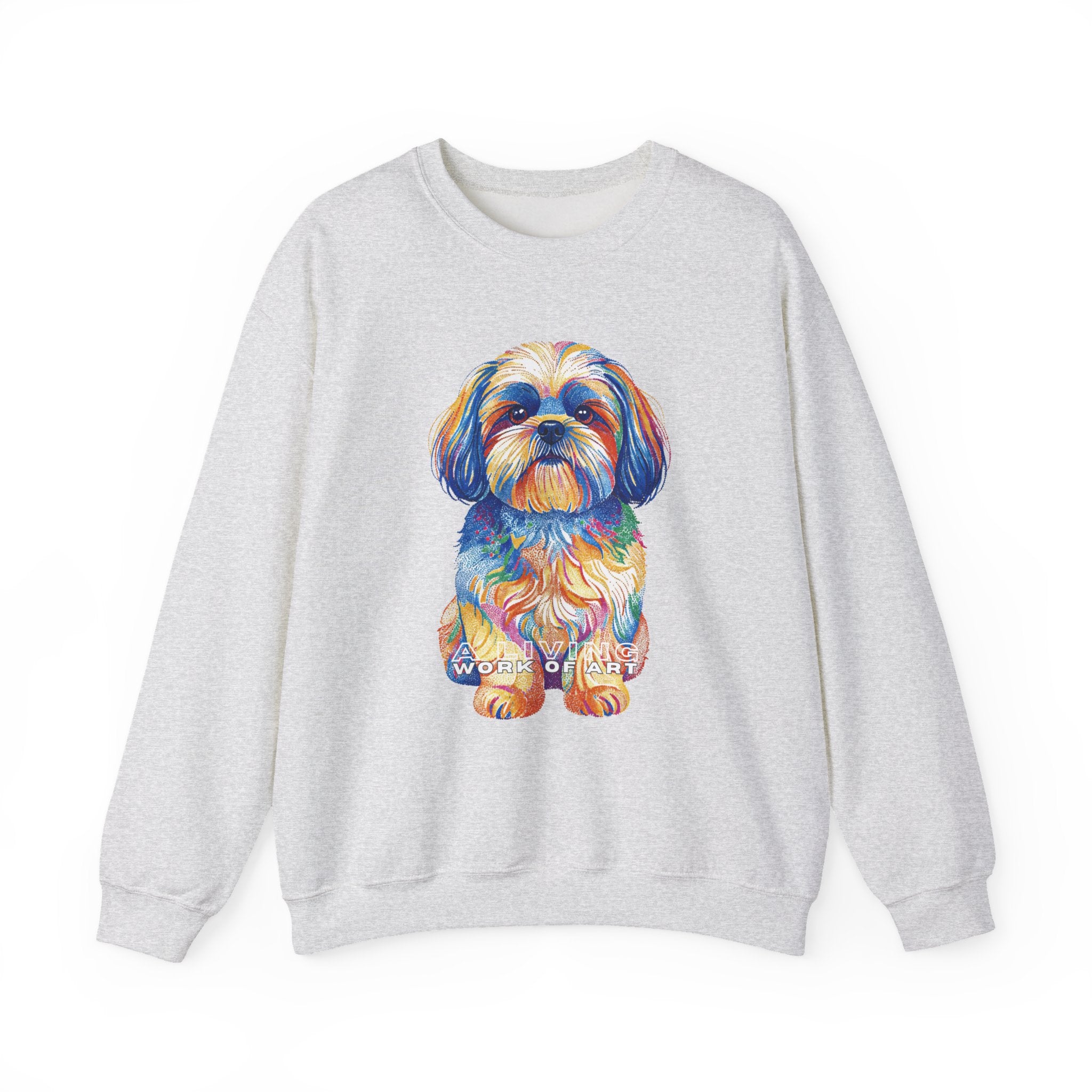 Shih Tzu Sweatshirt | Living Work of Art Collection | Pointillism Style