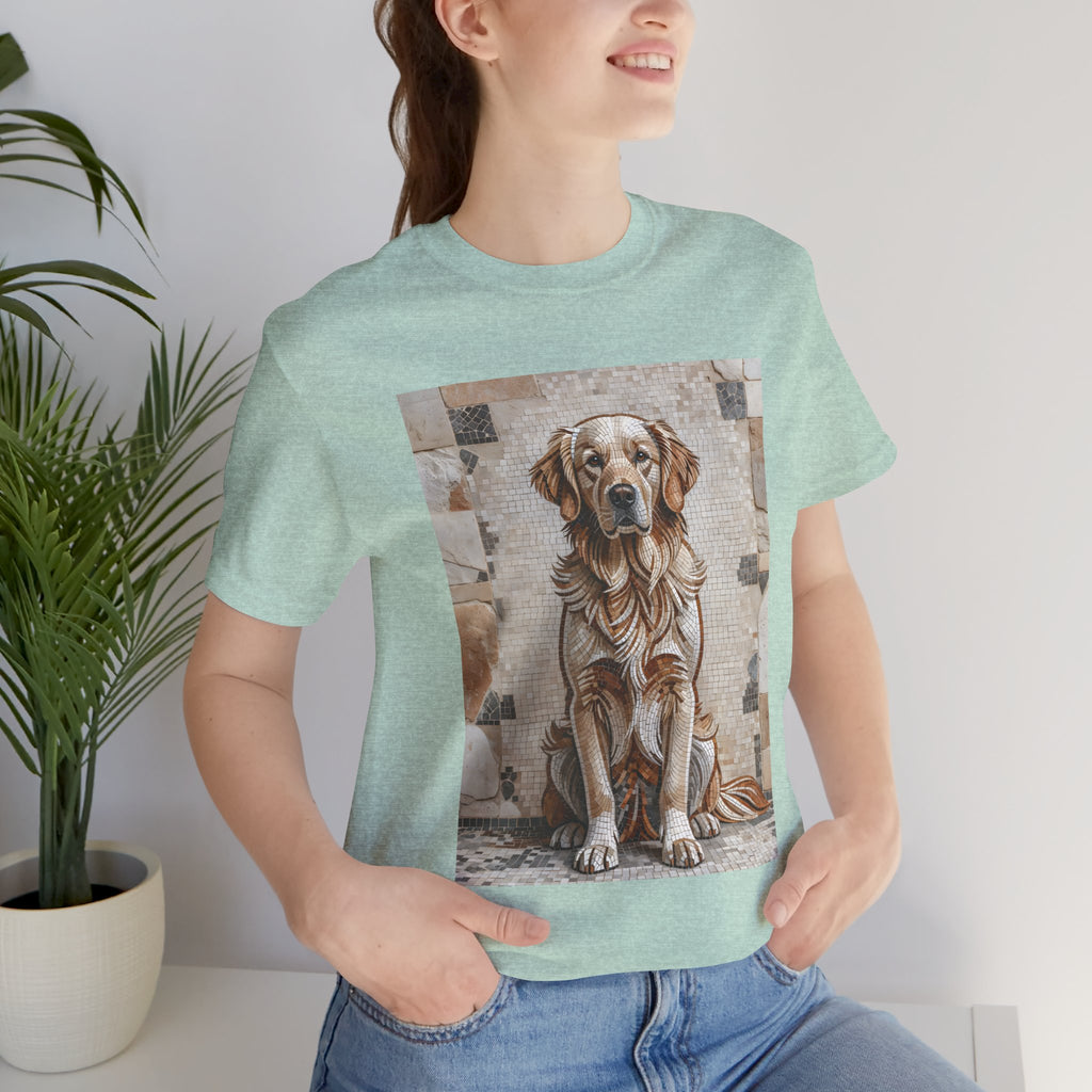 Golden Retriever T Shirt | Living Work of Art Collection | Mosaic Style