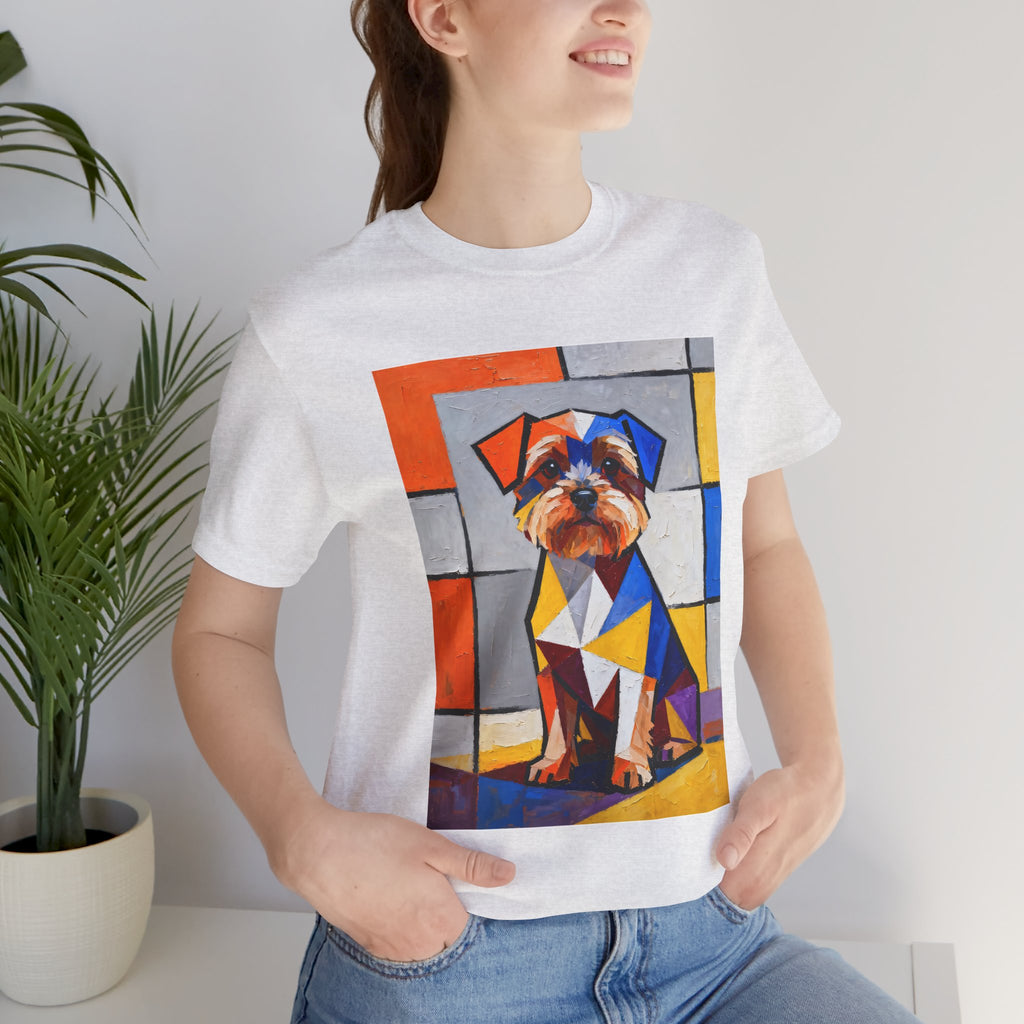 Yorkipoo T Shirt | Living Work of Art Collection | Cubist Style
