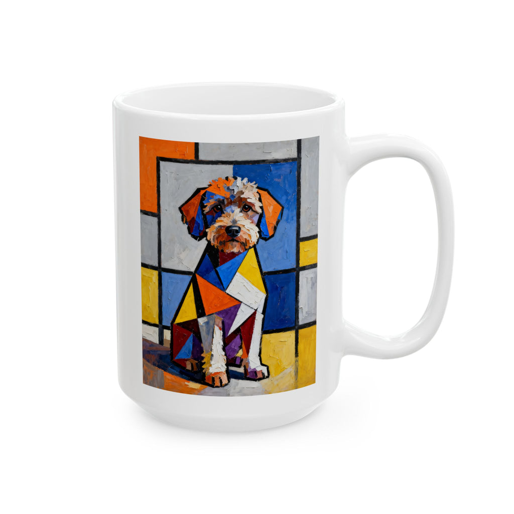 Schnoodle Coffee Mug | Living Work of Art Collection | Cubist Style
