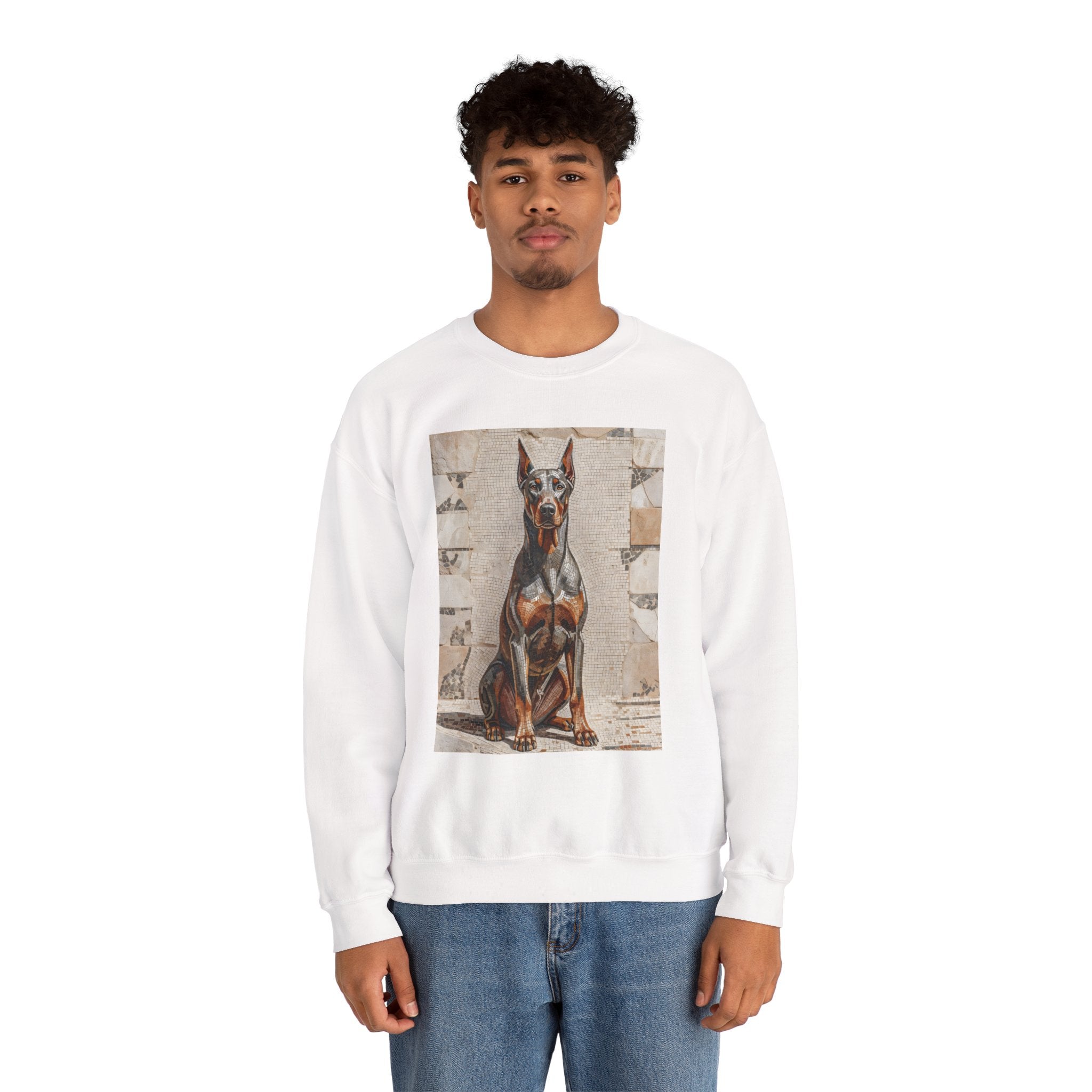 Doberman Pinscher Sweatshirt | Living Work of Art Collection | Mosaic Style