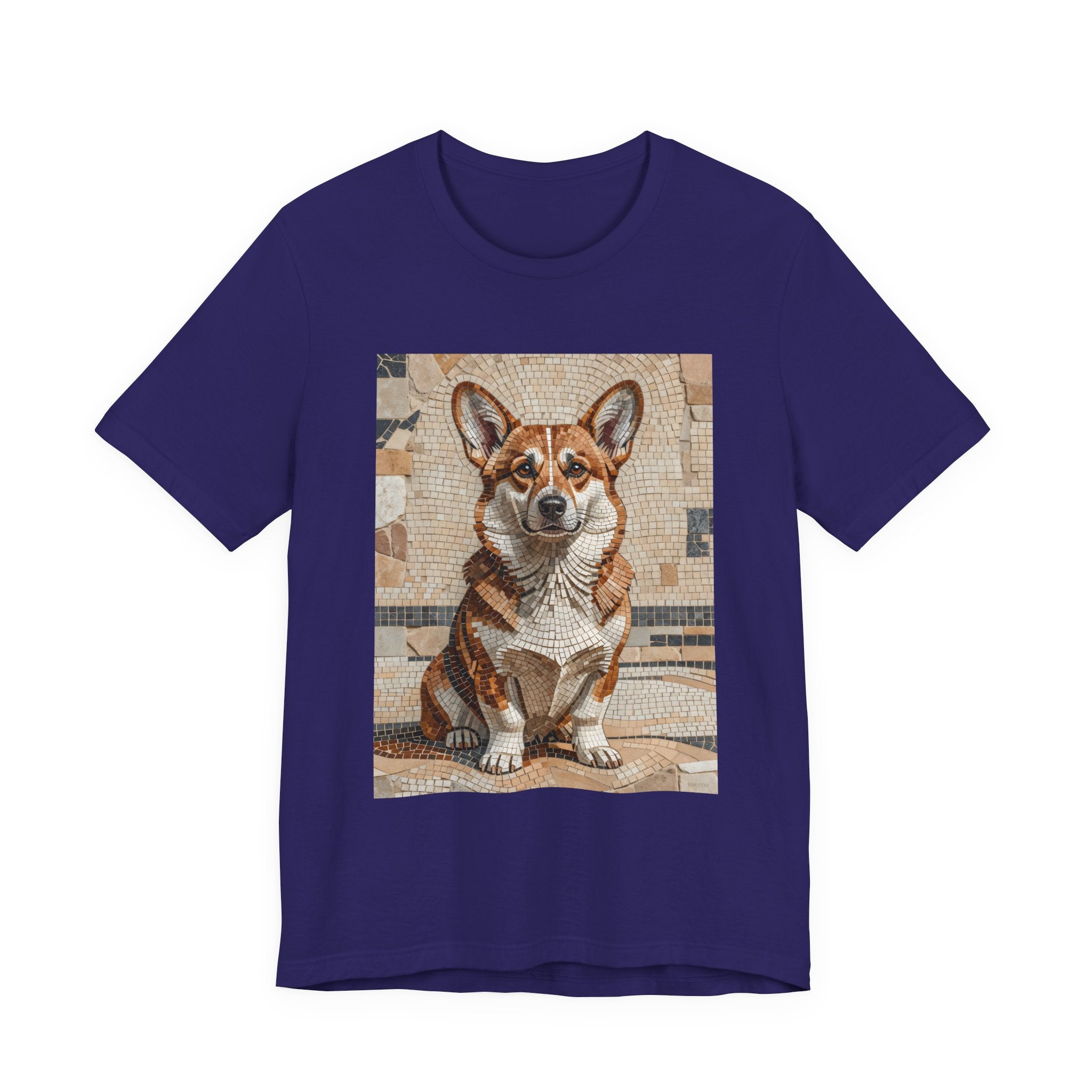 Corgi T Shirt | Living Work of Art Collection | Mosaic Style
