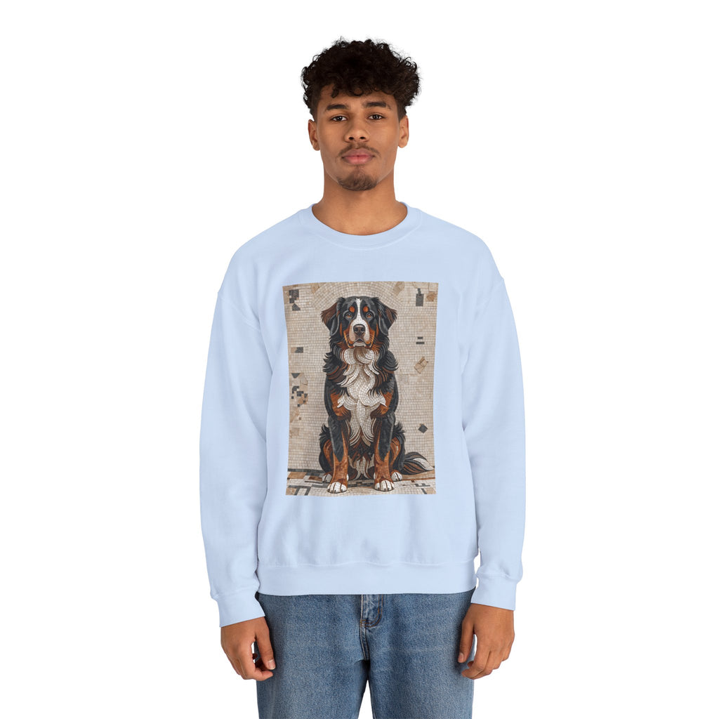 Bernese Mountain Dog Sweatshirt | Living Work of Art Collection | Mosaic Style