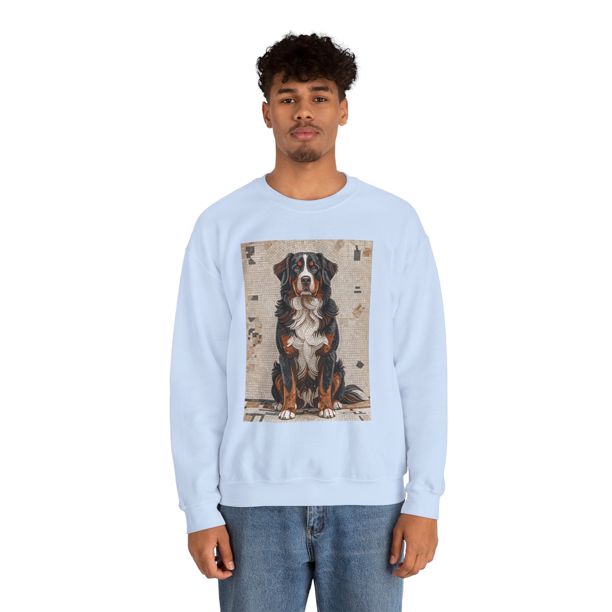 Bernese Mountain Dog Sweatshirt | Living Work of Art Collection | Mosaic Style