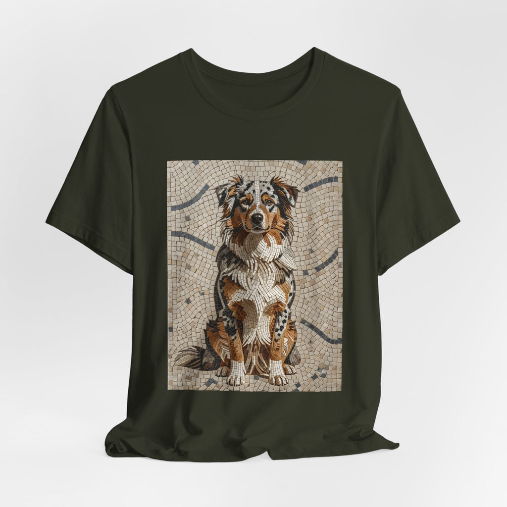 Australian Shepherd T Shirt | Living Work of Art Collection | Mosaic Style