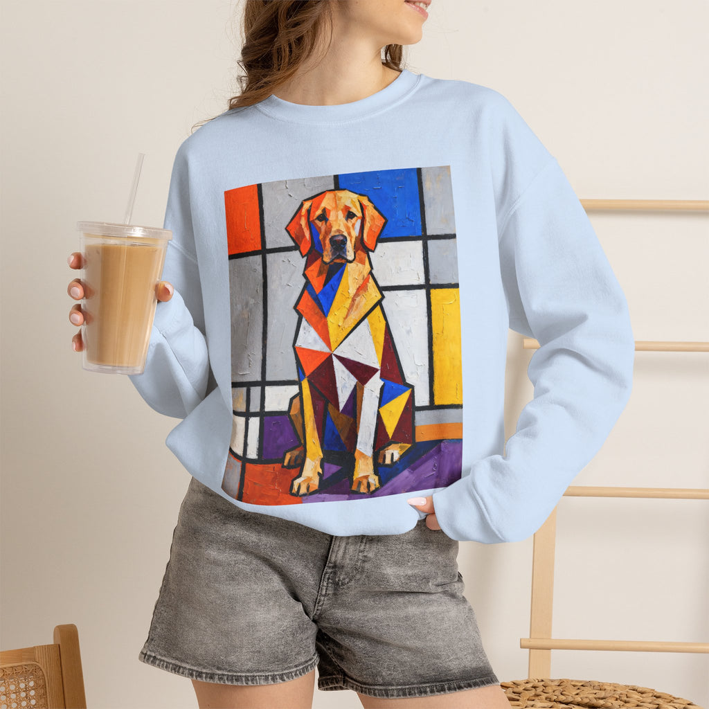 Golden Retriever Sweatshirt | Living Work of Art Collection | Cubist Style