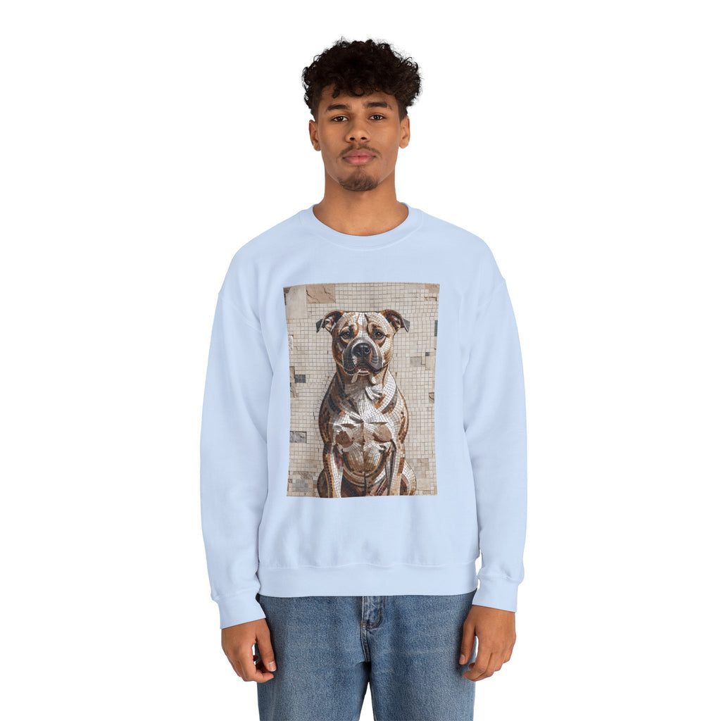 Staffordshire Bull Terrier Sweatshirt | Living Work of Art Collection | Mosaic Style