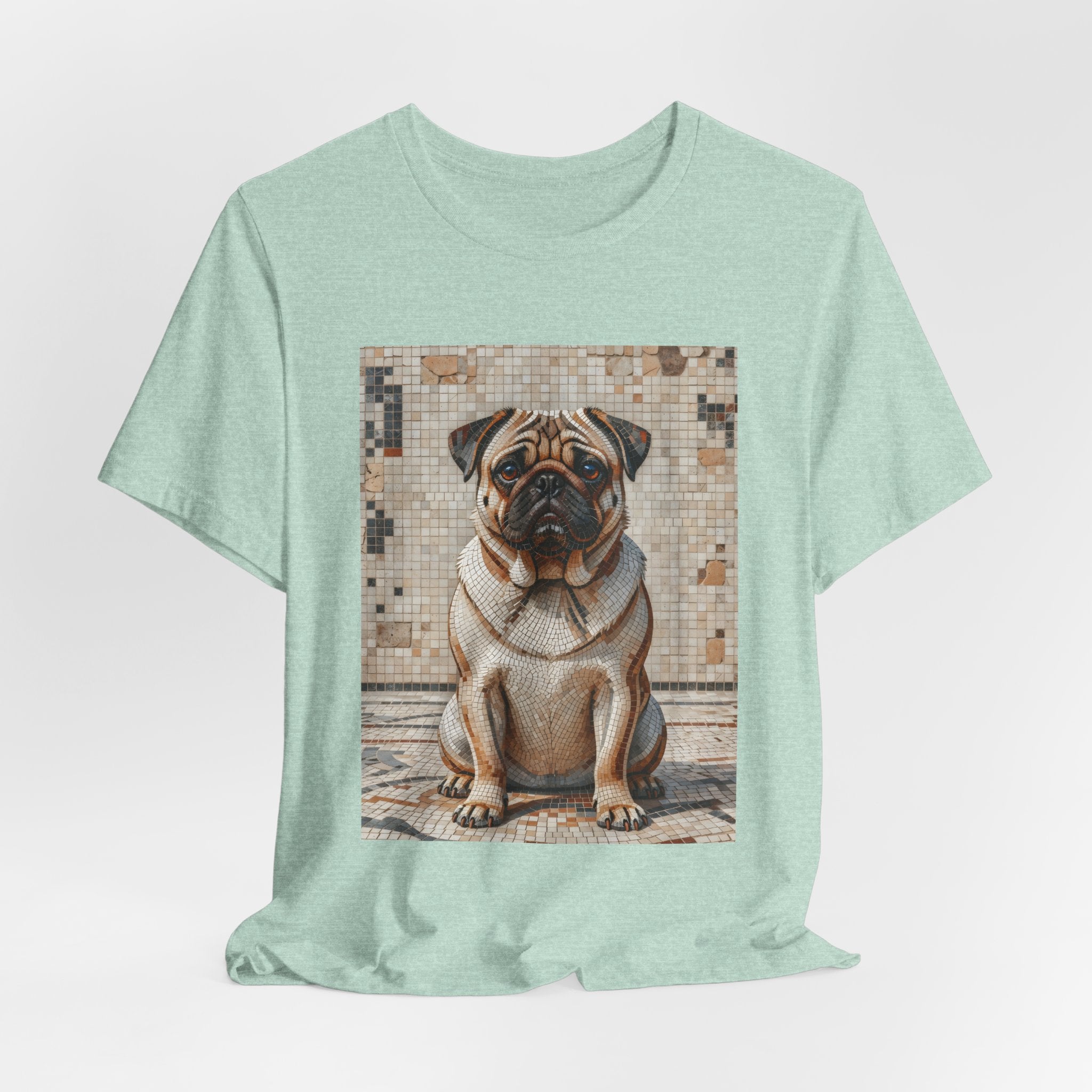 Pug T Shirt | Living Work of Art Collection | Mosaic Style