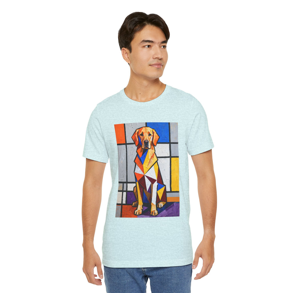 Golden Retriever T Shirt | Living Work of Art Collection | Cubist Style
