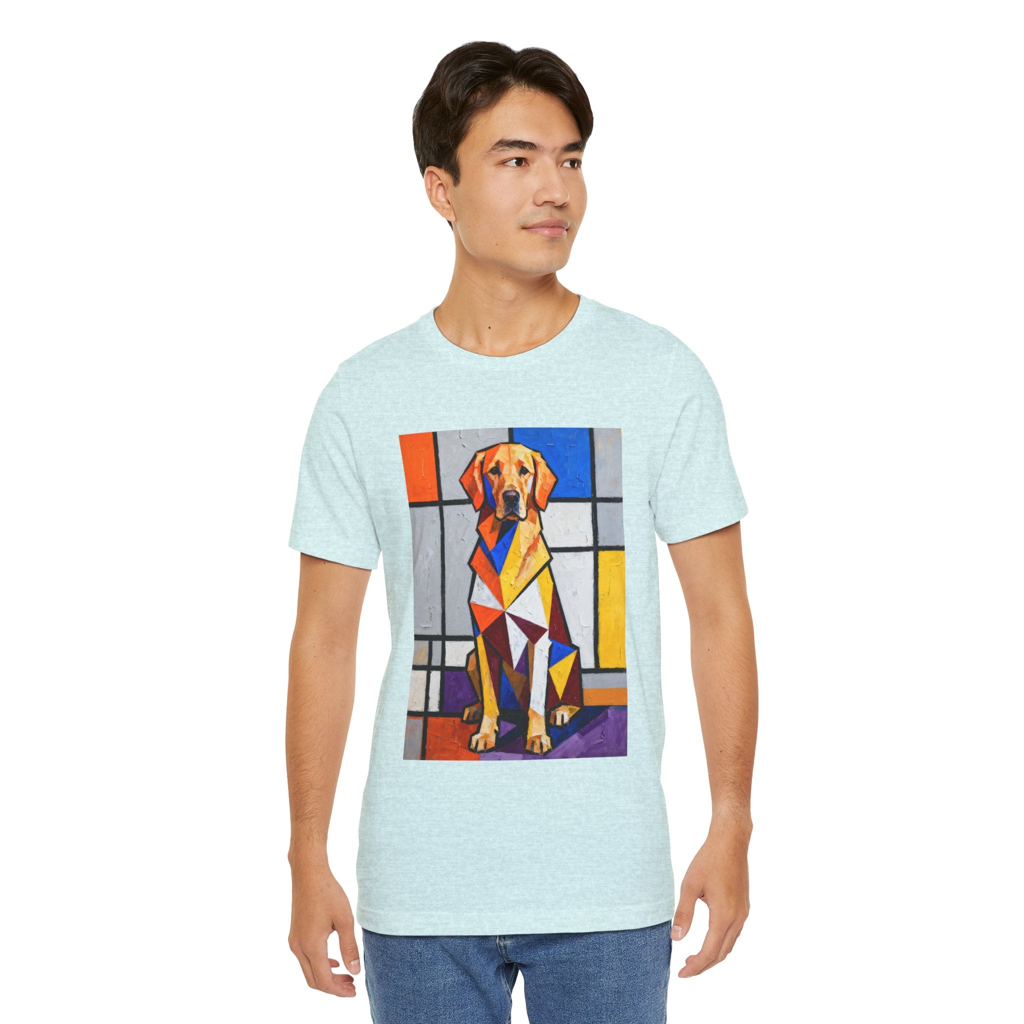 Golden Retriever T Shirt | Living Work of Art Collection | Cubist Style