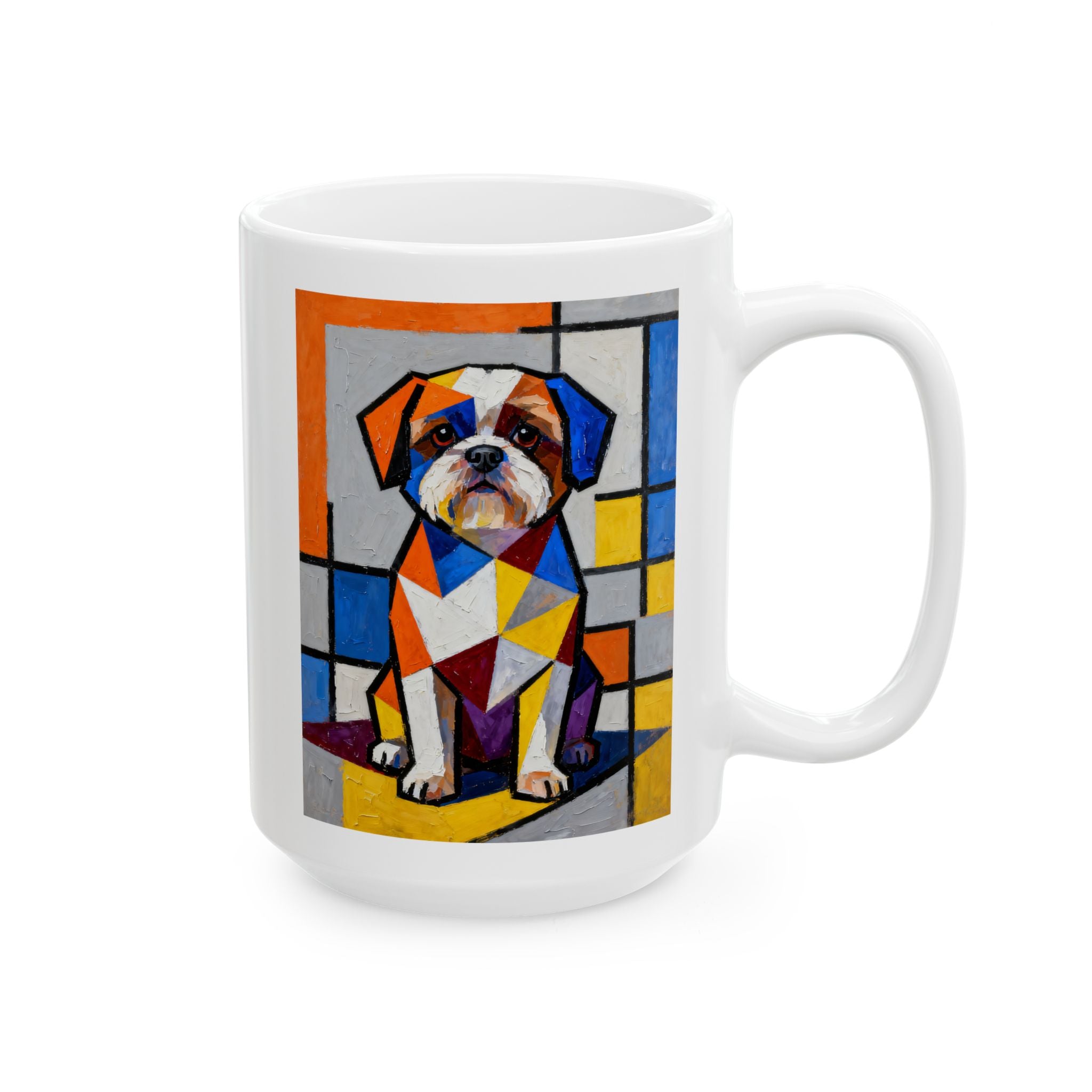 Shih Tzu Coffee Mug | Living Work of Art Collection | Cubist Style