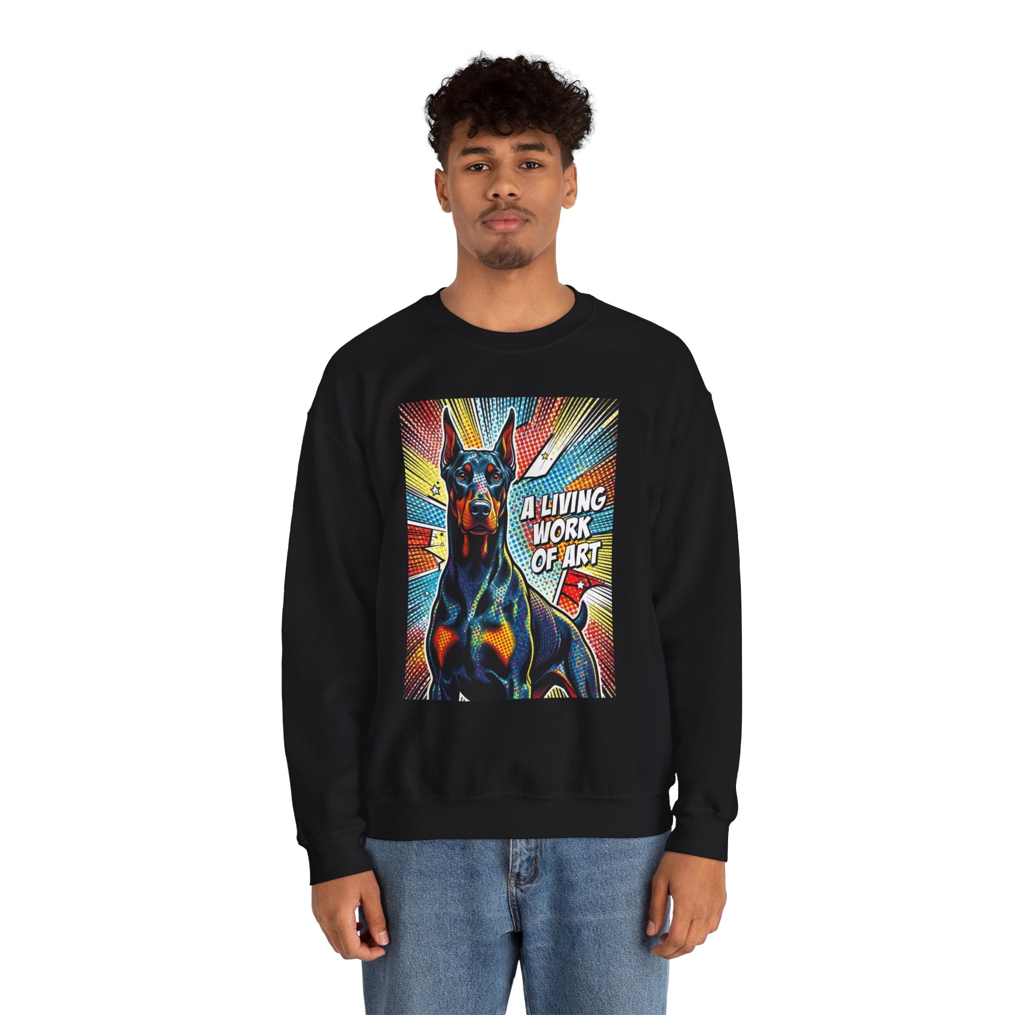 Doberman Pinscher Sweatshirt | Living Work of Art Collection | Pop Art