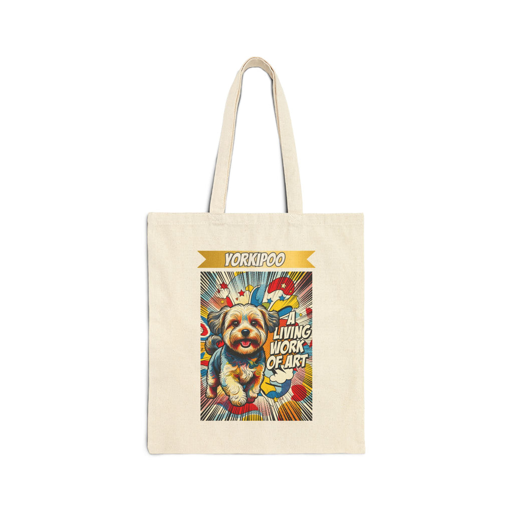 Yorkipoo Tote Bag | Living Work of Art Collection | Pop Art