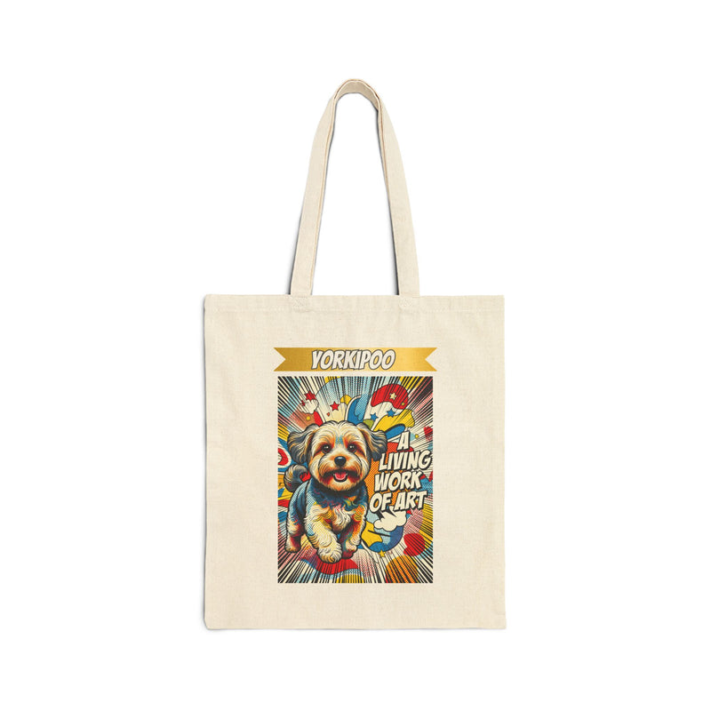 Yorkipoo Tote Bag - Pop Art Style | Living Work of Art Collection