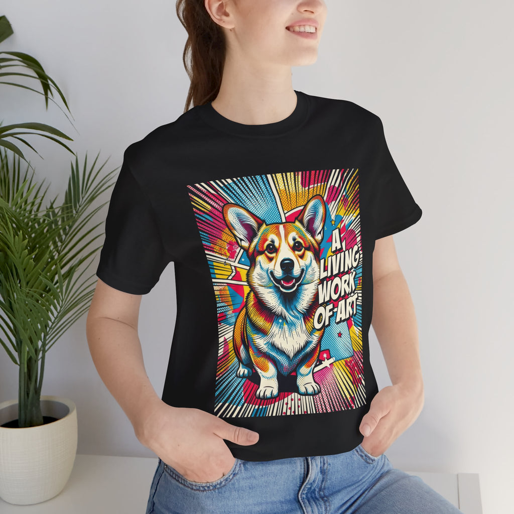 Corgi T Shirt | Living Work of Art Collection | Pop Art