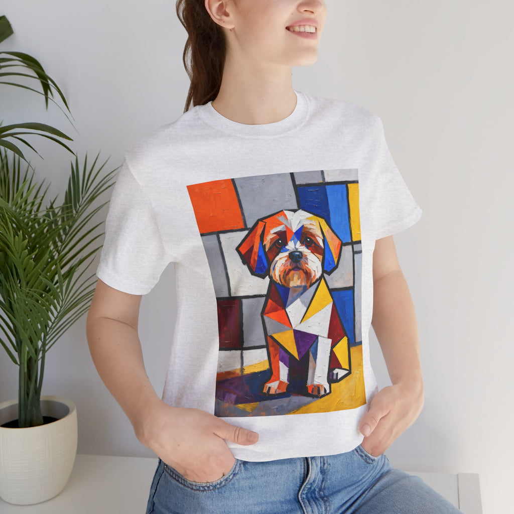 Shih-Poo T Shirt | Living Work of Art Collection | Cubist Style