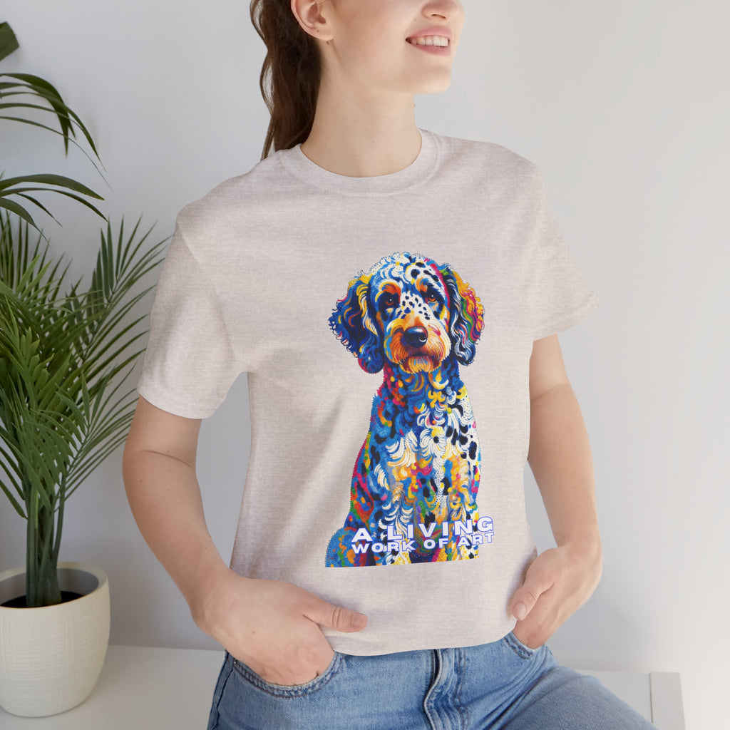 Labradoodle T Shirt | Living Work of Art Collection | Pointillism Style