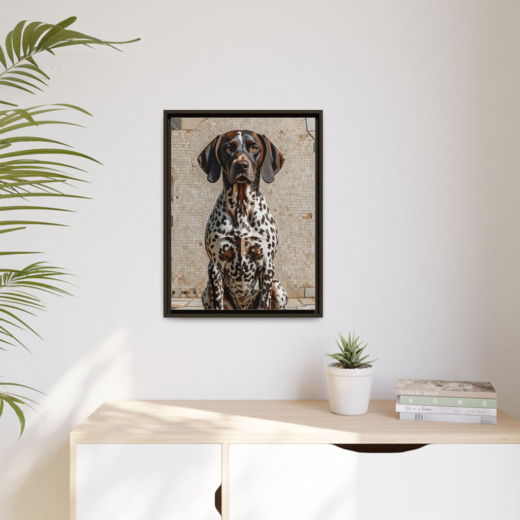 German Shorthaired Pointer Canvas Wall Art | Living Work of Art Collection | Mosaic Style Print