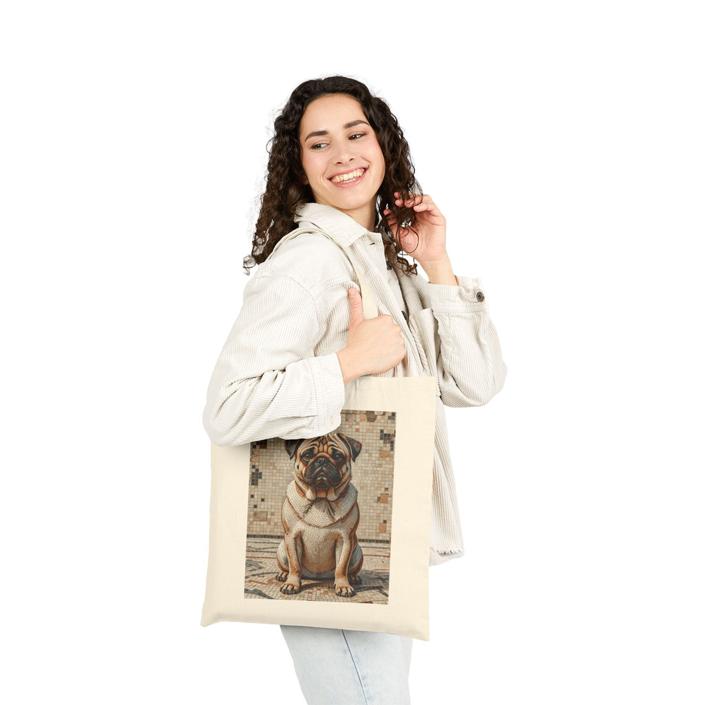 Pug Tote Bag | Living Work of Art Collection | Mosaic Style