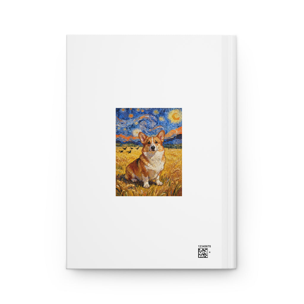 Corgi In A Field Notebook - Van Gogh Style | Living Work of Art Collection