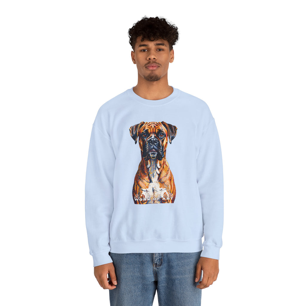 Boxer Sweatshirt | Living Work of Art Collection | Pointillism Style