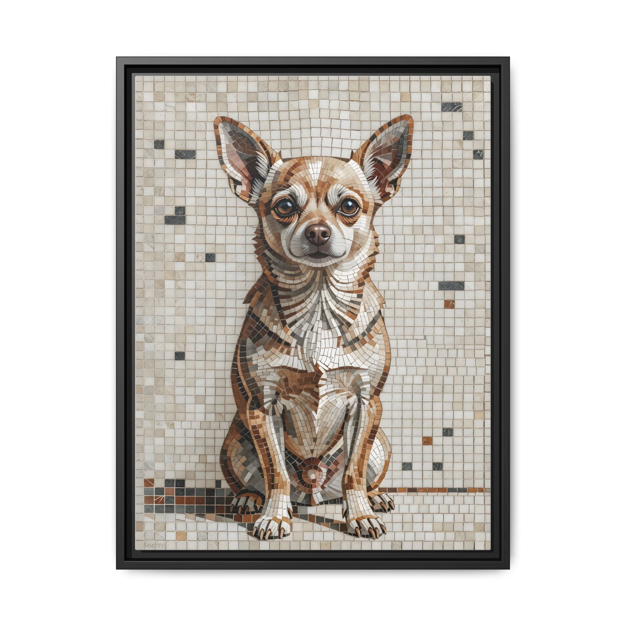 Chihuahua Canvas Wall Art | Living Work of Art Collection | Mosaic Style Print