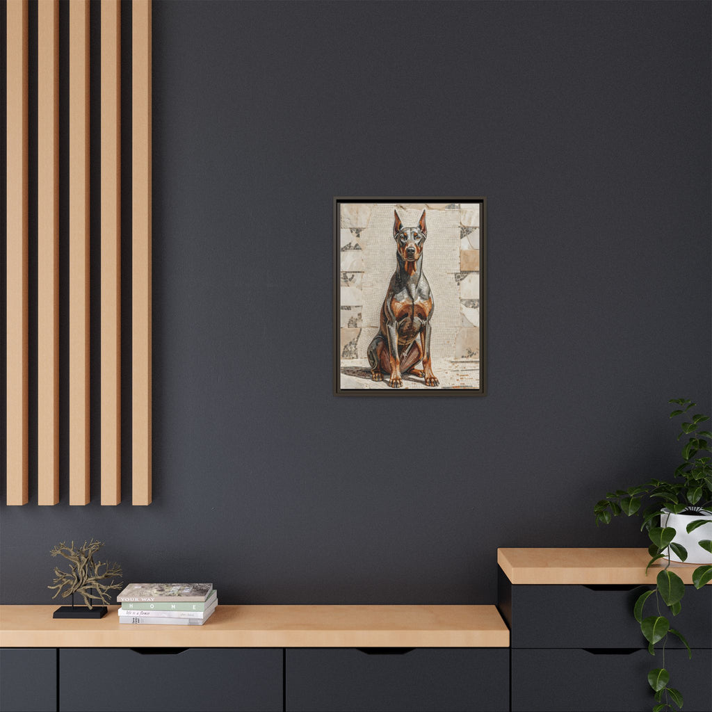Doberman Pinscher Canvas Wall Art | Living Work of Art Collection | Mosaic Style Print