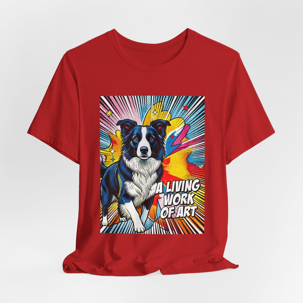 Border Collie T Shirt | Living Work of Art Collection | Pop Art
