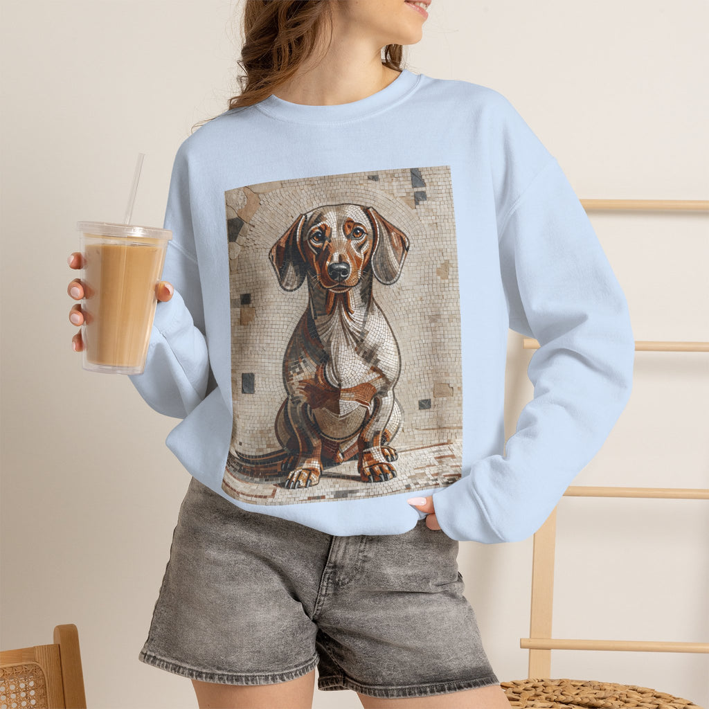 Dachshund Sweatshirt | Living Work of Art Collection | Mosaic Style