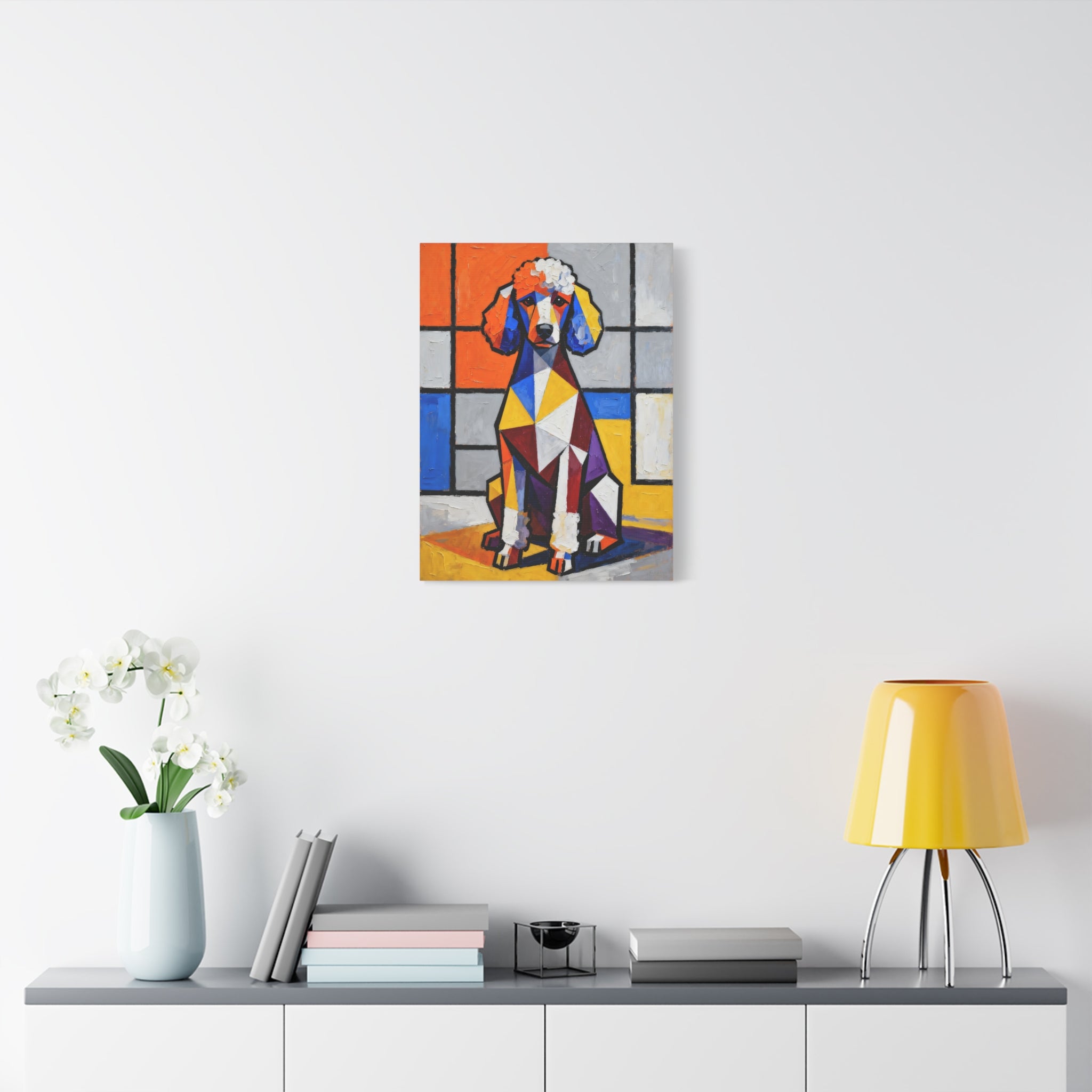 Poodle Canvas Wall Art | Living Work of Art Collection | Cubist Style Print