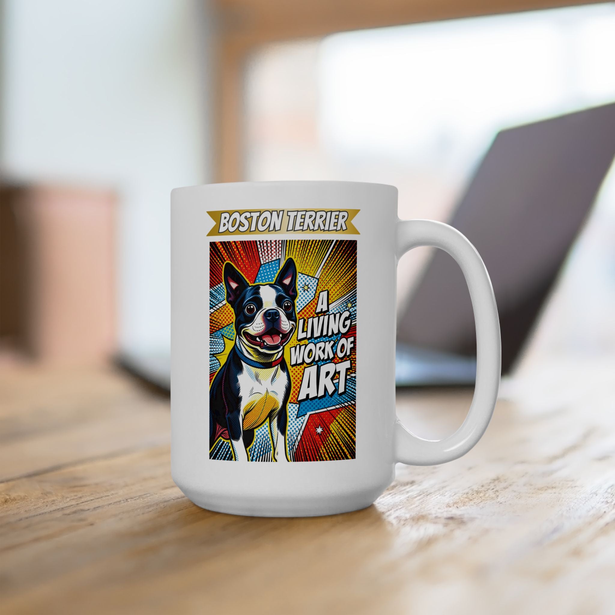 Boston Terrier Coffee Mug | Living Work of Art Collection | Pop Art