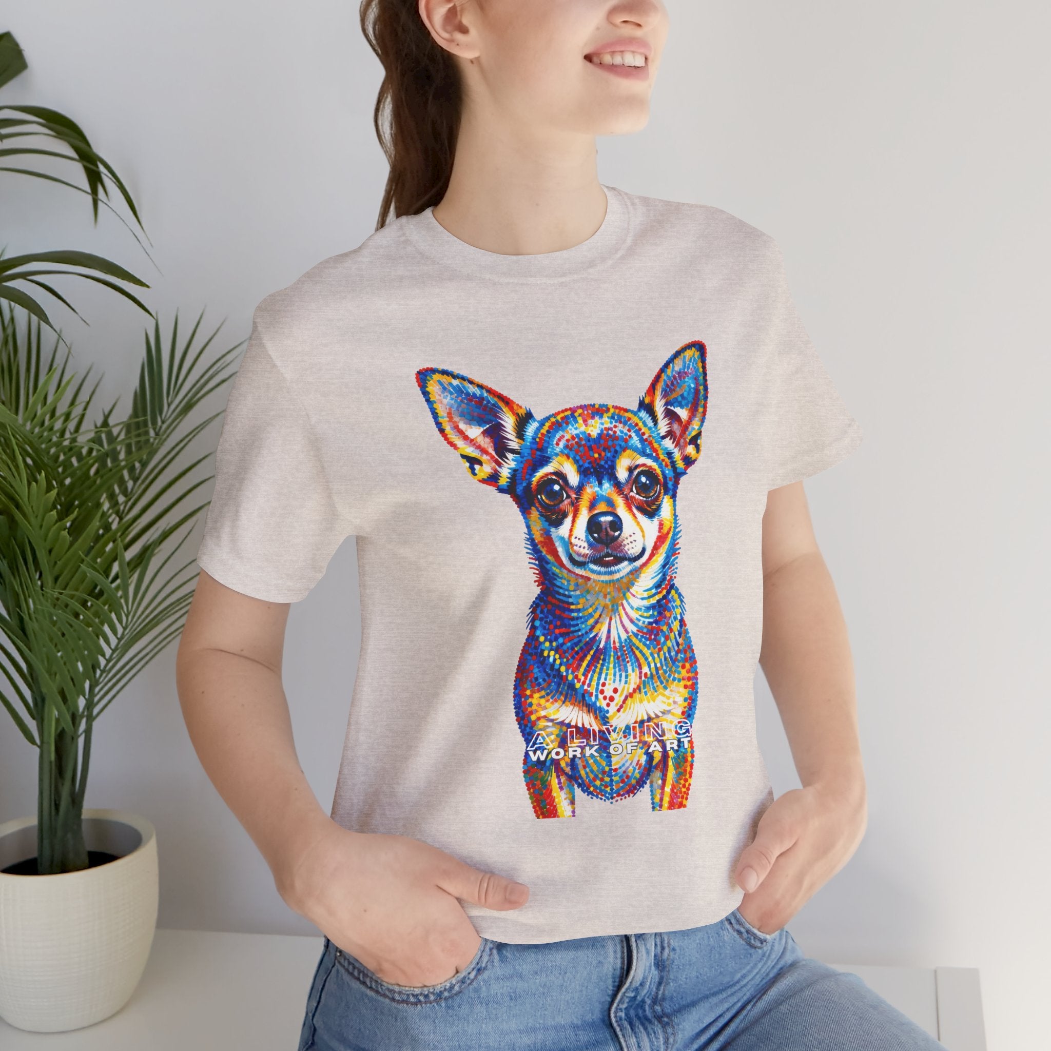 Chihuahua T Shirt | Living Work of Art Collection | Pointillism Style