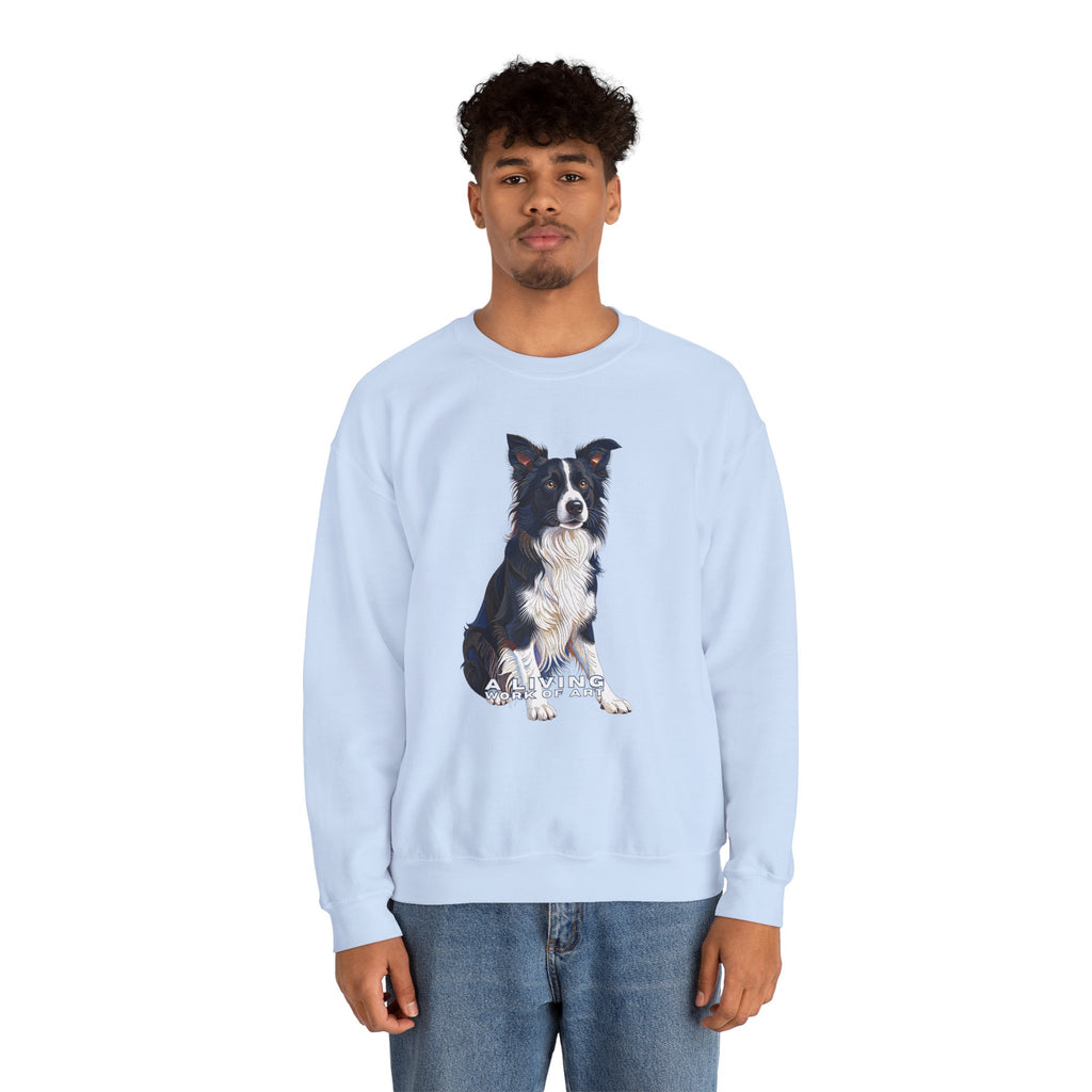 Border Collie Sweatshirt | Living Work of Art Collection | Pointillism Style