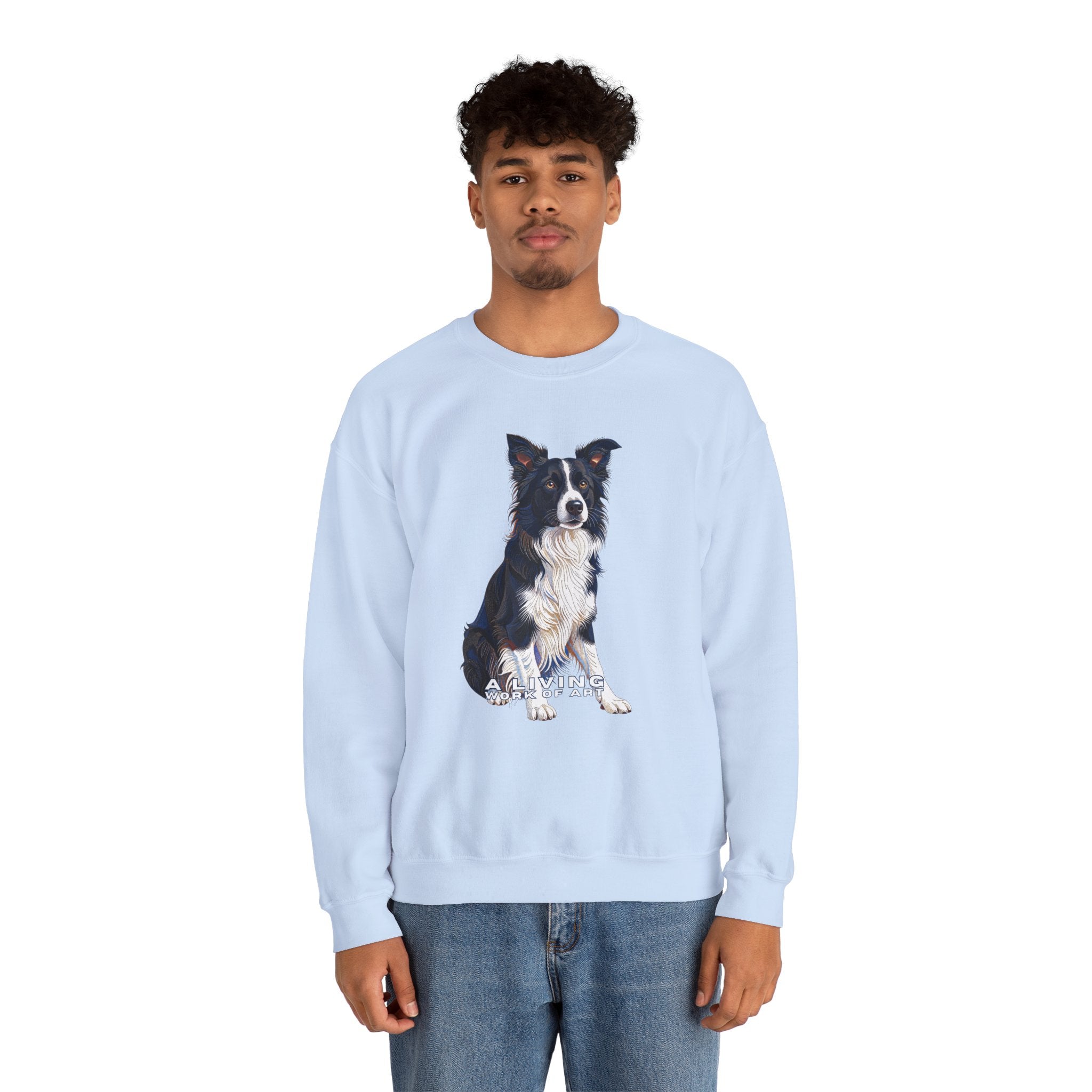 Border Collie Sweatshirt | Living Work of Art Collection | Pointillism Style