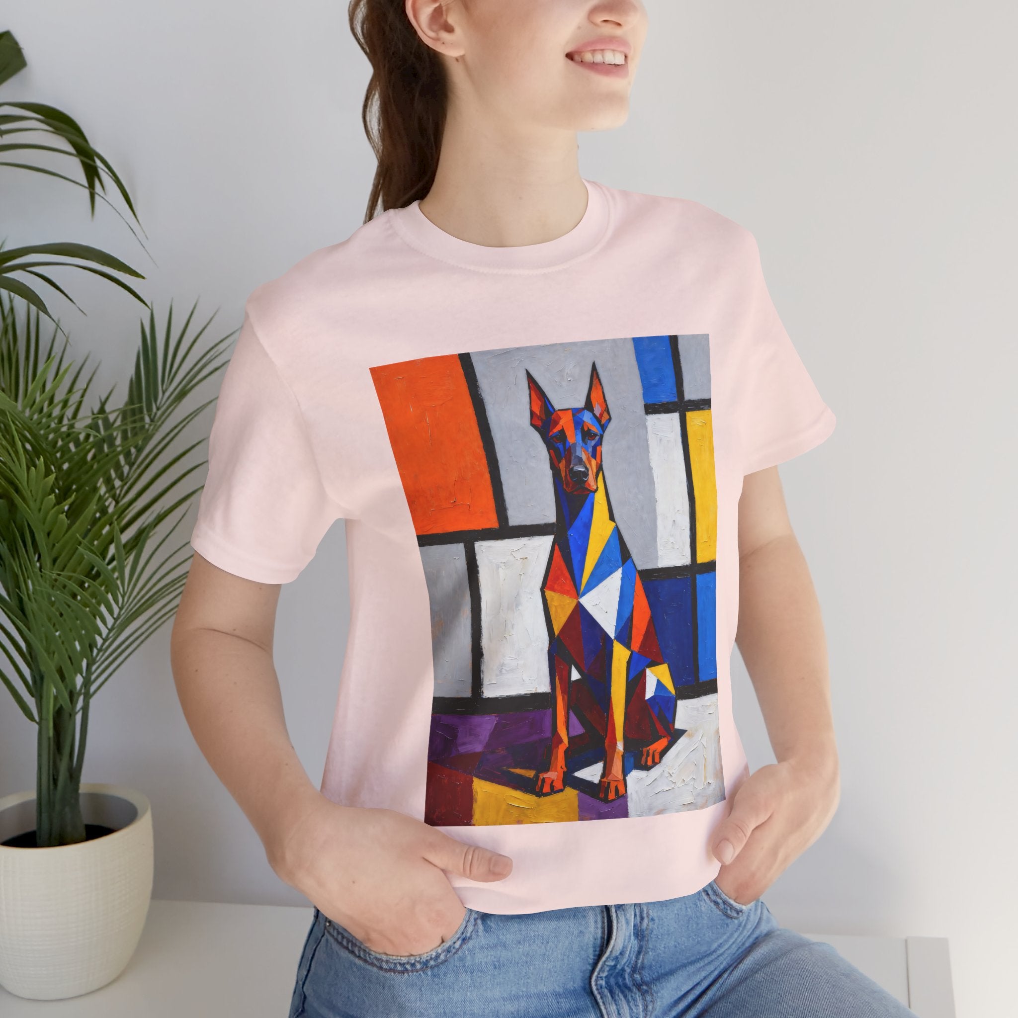 Doberman Pinscher T Shirt | Living Work of Art Collection | Cubist Style