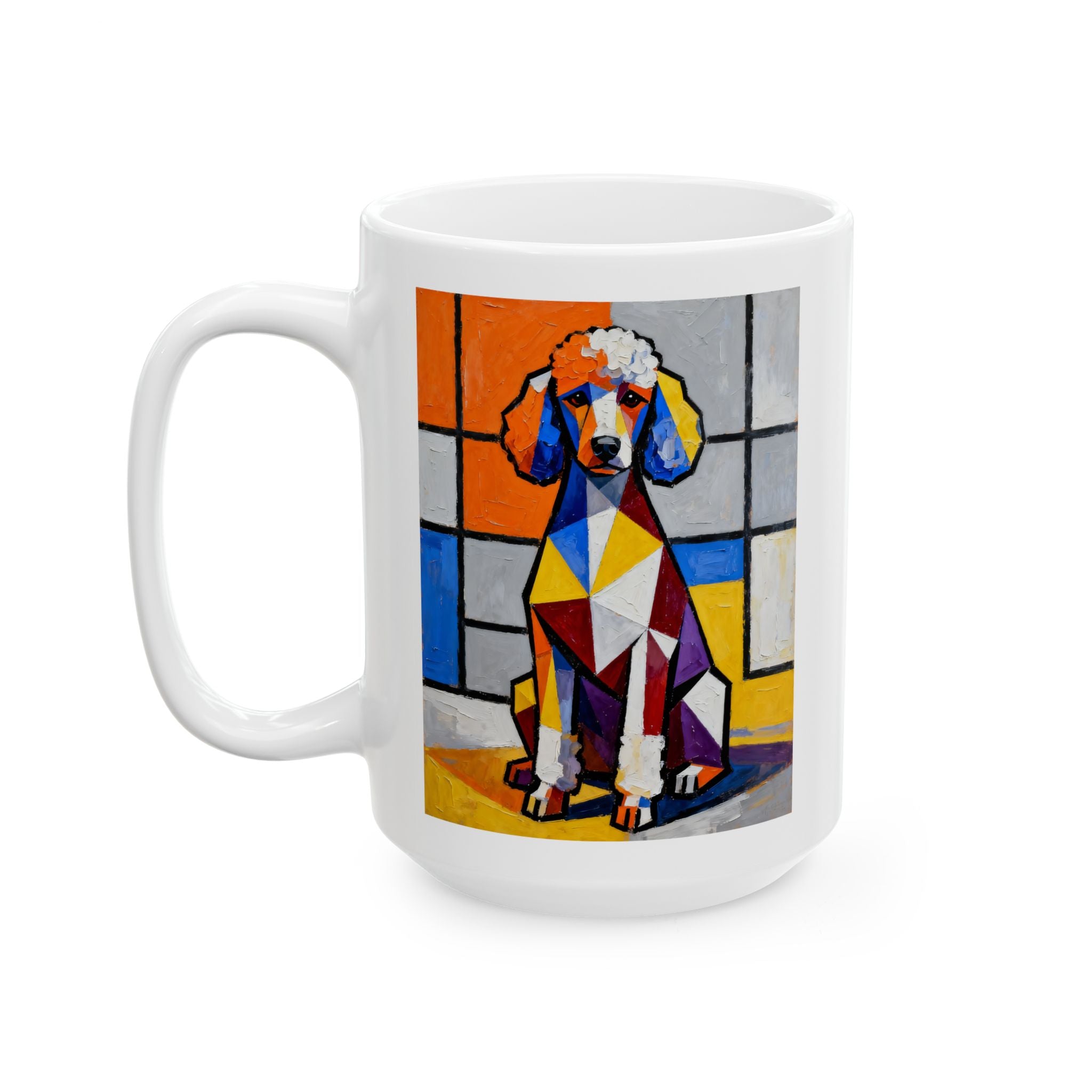 Poodle Coffee Mug | Living Work of Art Collection | Cubist Style