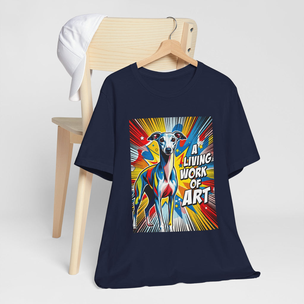 Whippet T Shirt | Living Work of Art Collection | Pop Art
